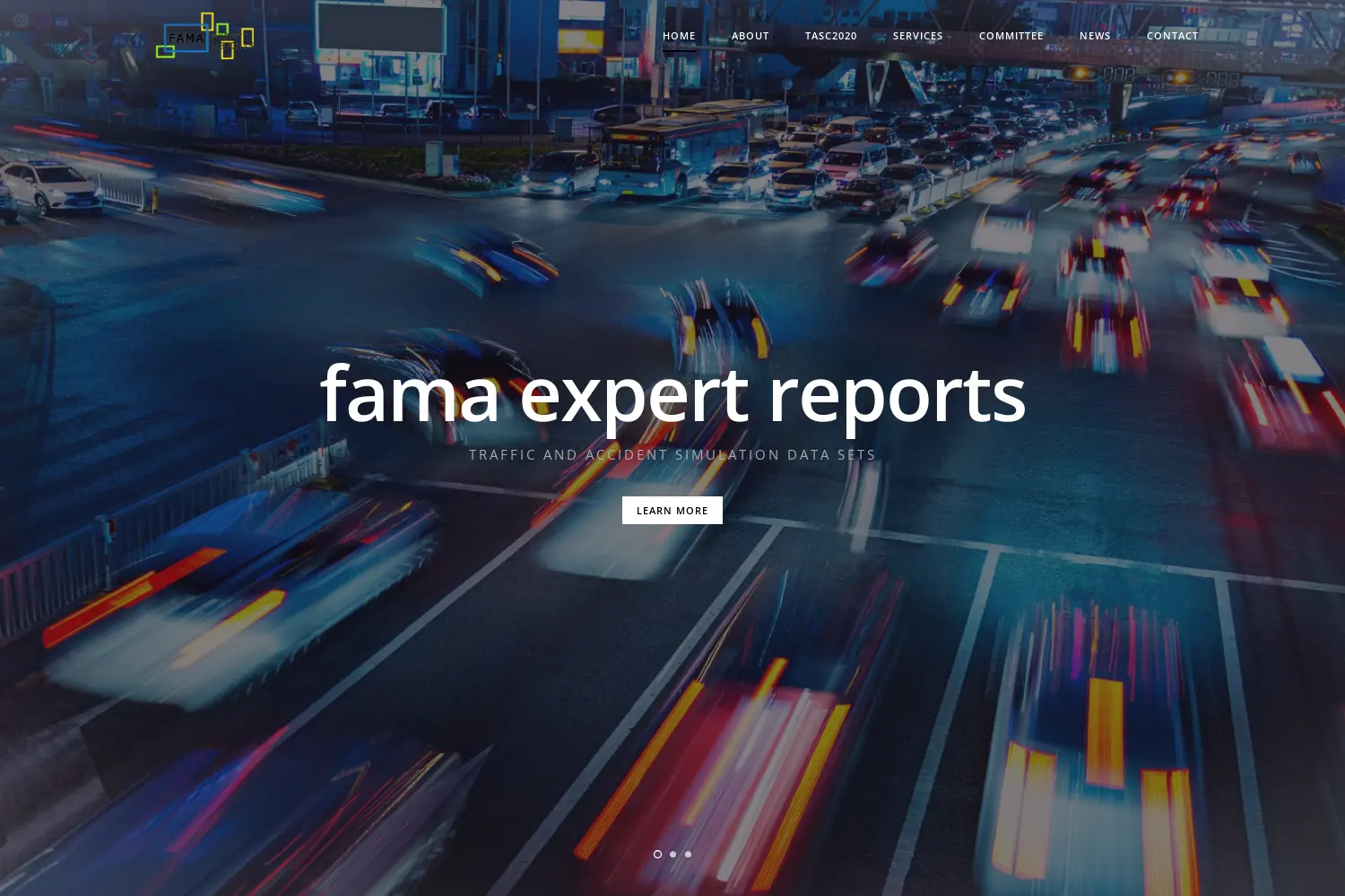 Website der Firma FAMA expert reports GmbH