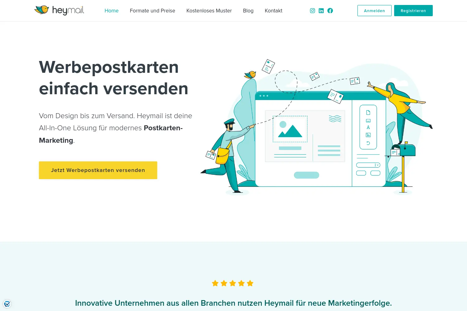Website der Firma Heymail / DialogWorks GmbH