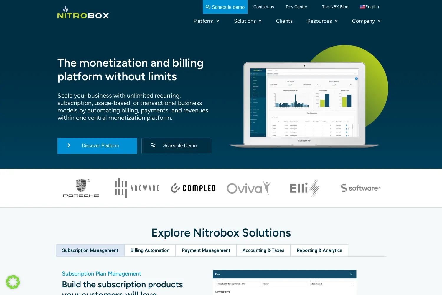 Website der Firma NitroBox GmbH