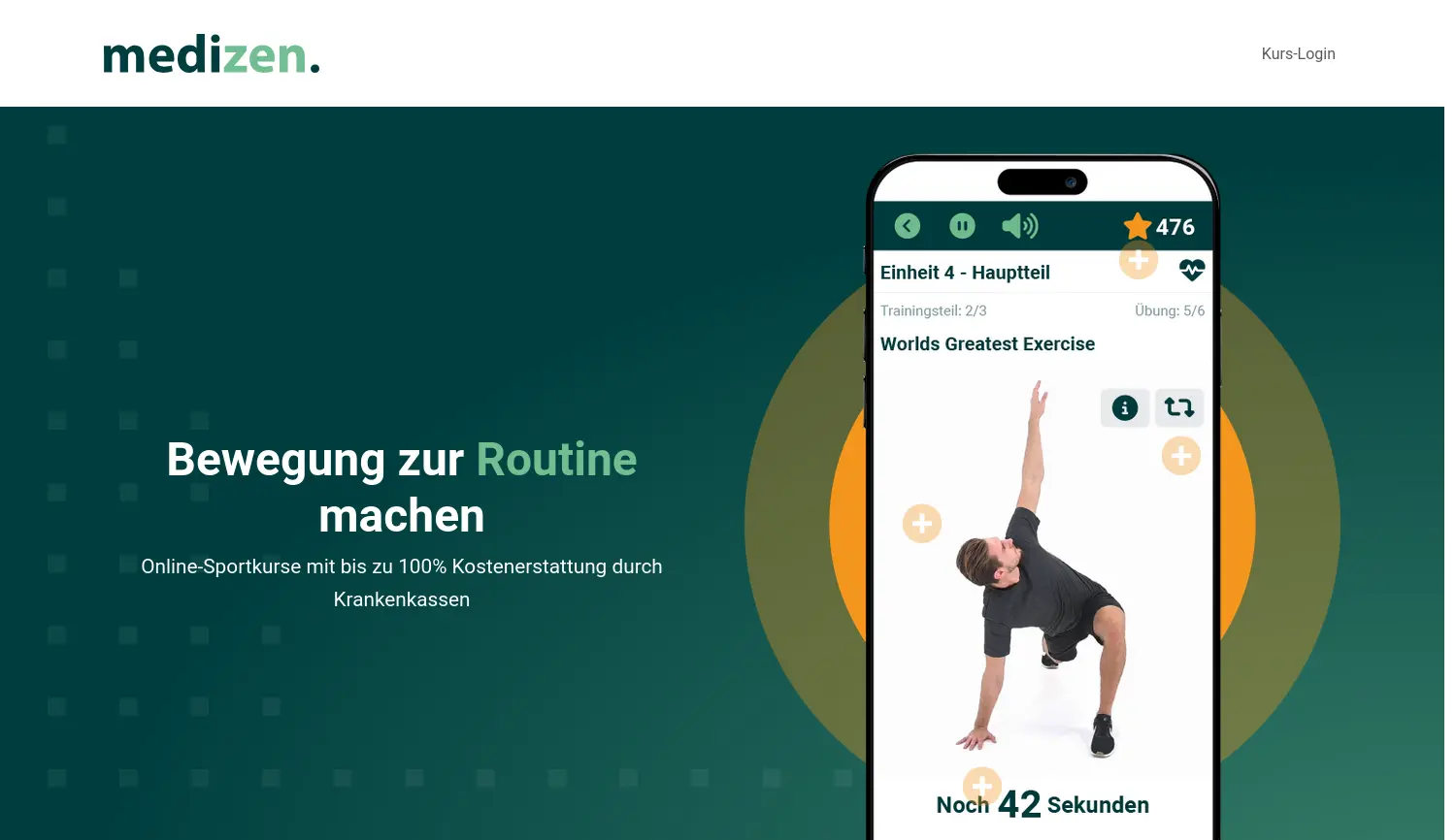 Website der Firma medizen GmbH