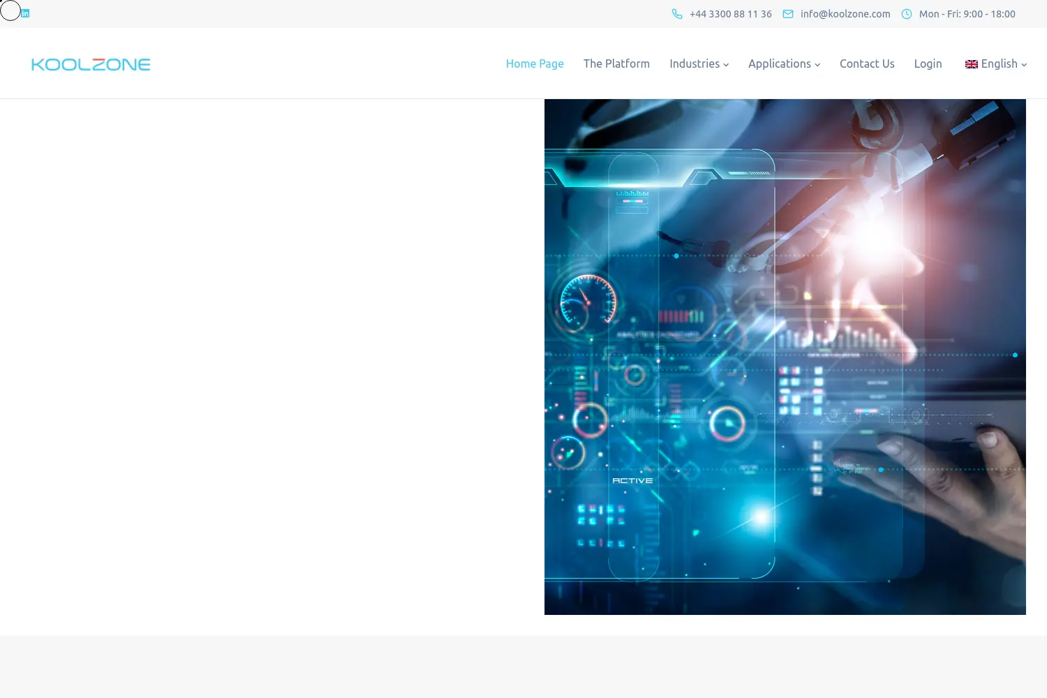 Website der Firma Koolzone Tracking Systems GmbH