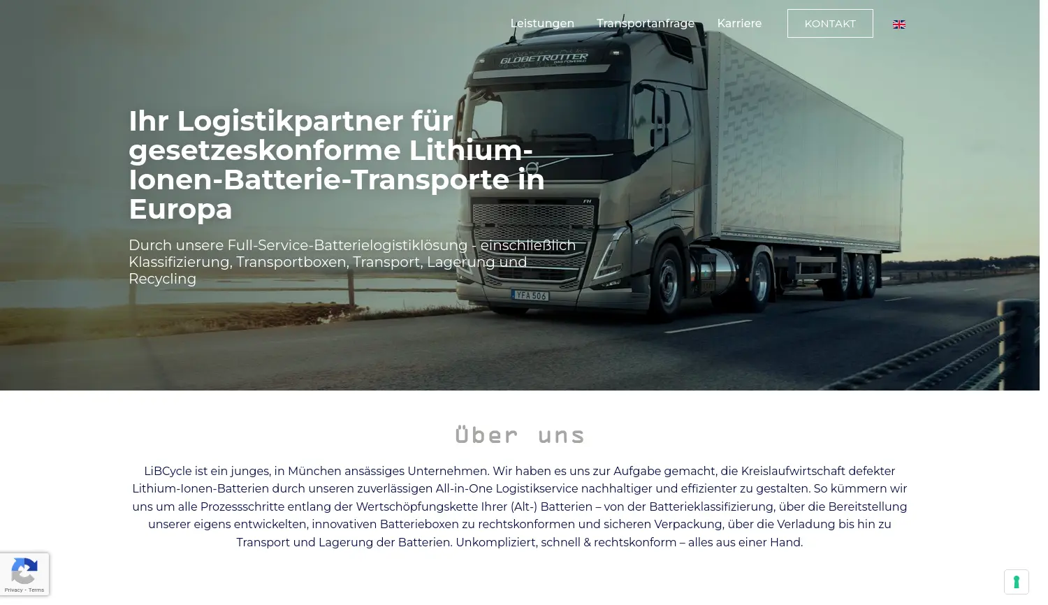 Website der Firma LiBCycle GmbH