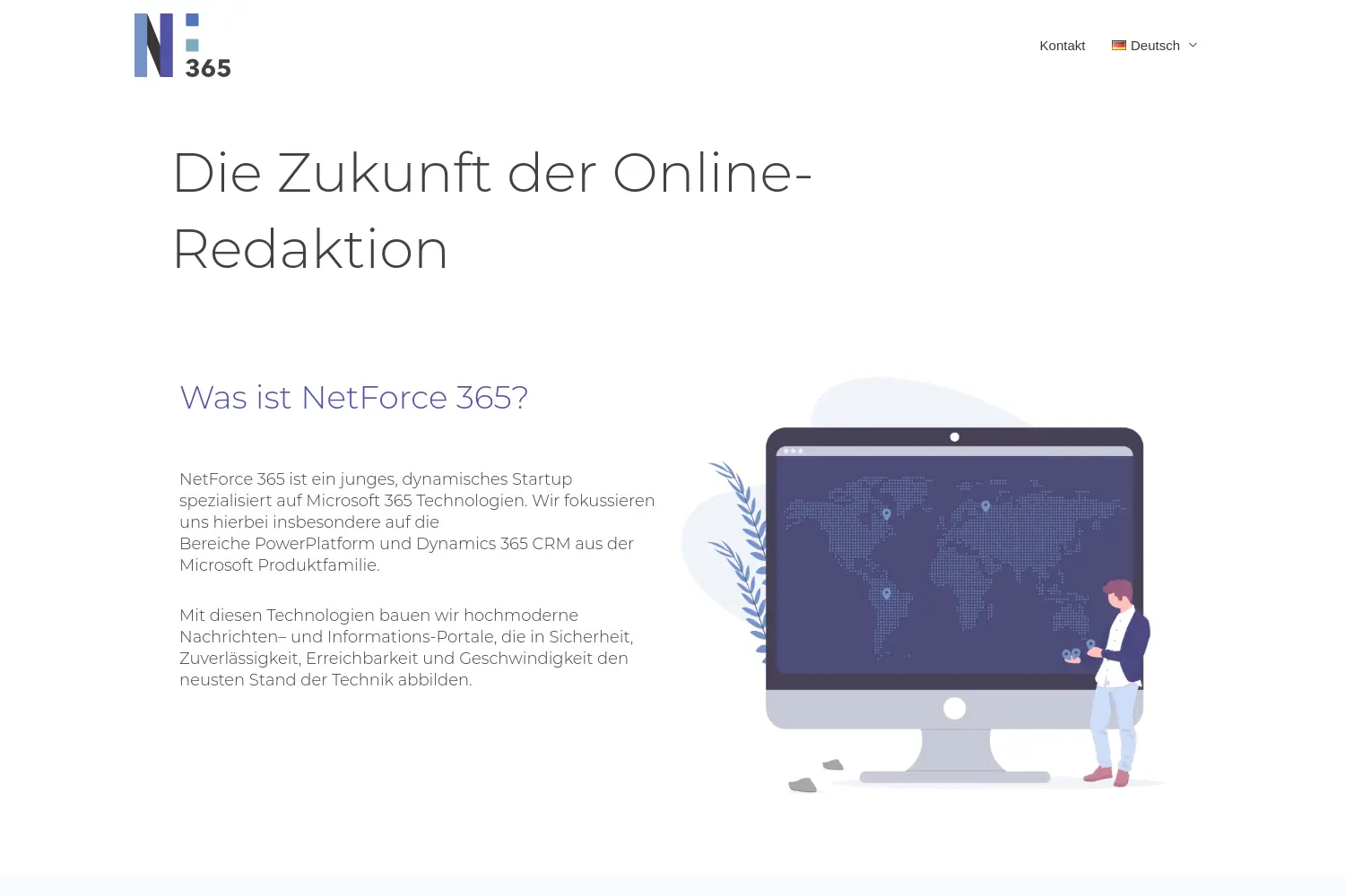 Website der Firma NetForce 365 GmbH