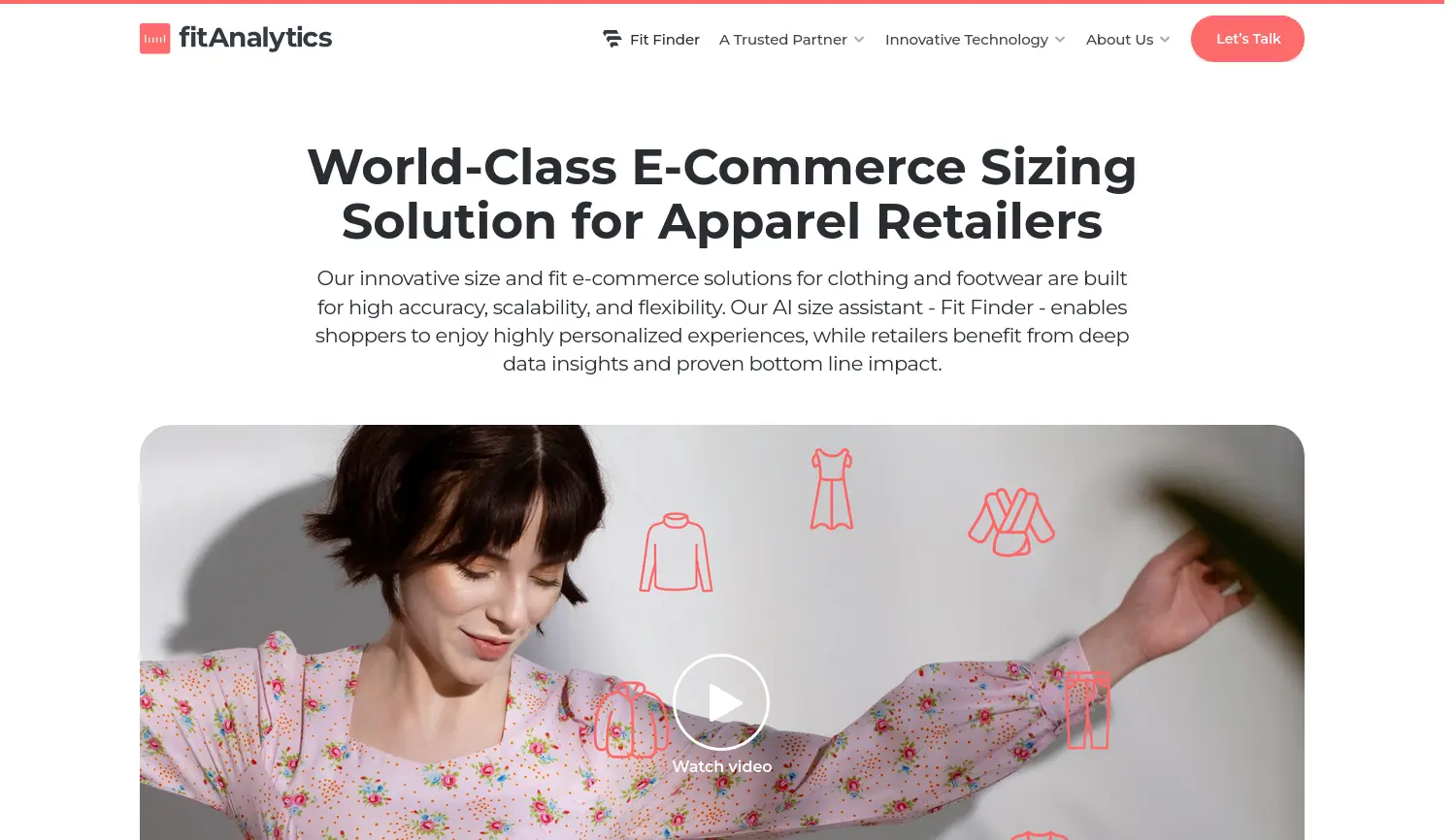 Website der Firma Fit Analytics Innovation GmbH