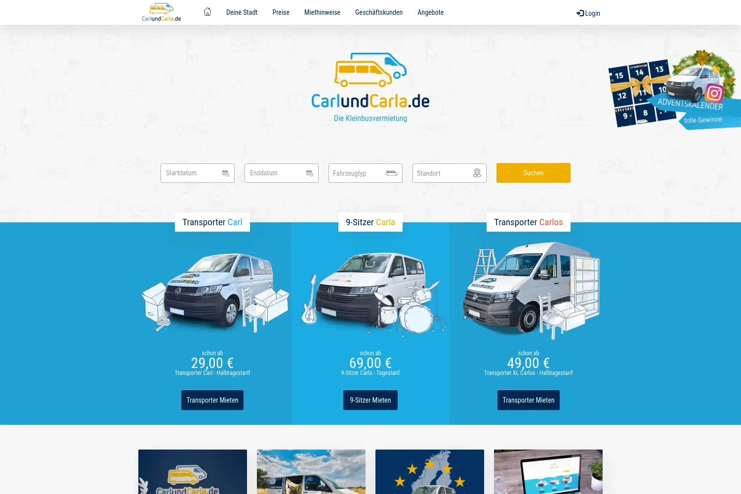 Website der Firma BSMRG GmbH