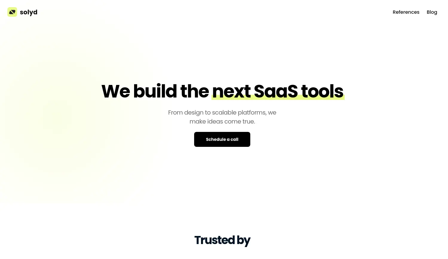 Website der Firma solyd GmbH