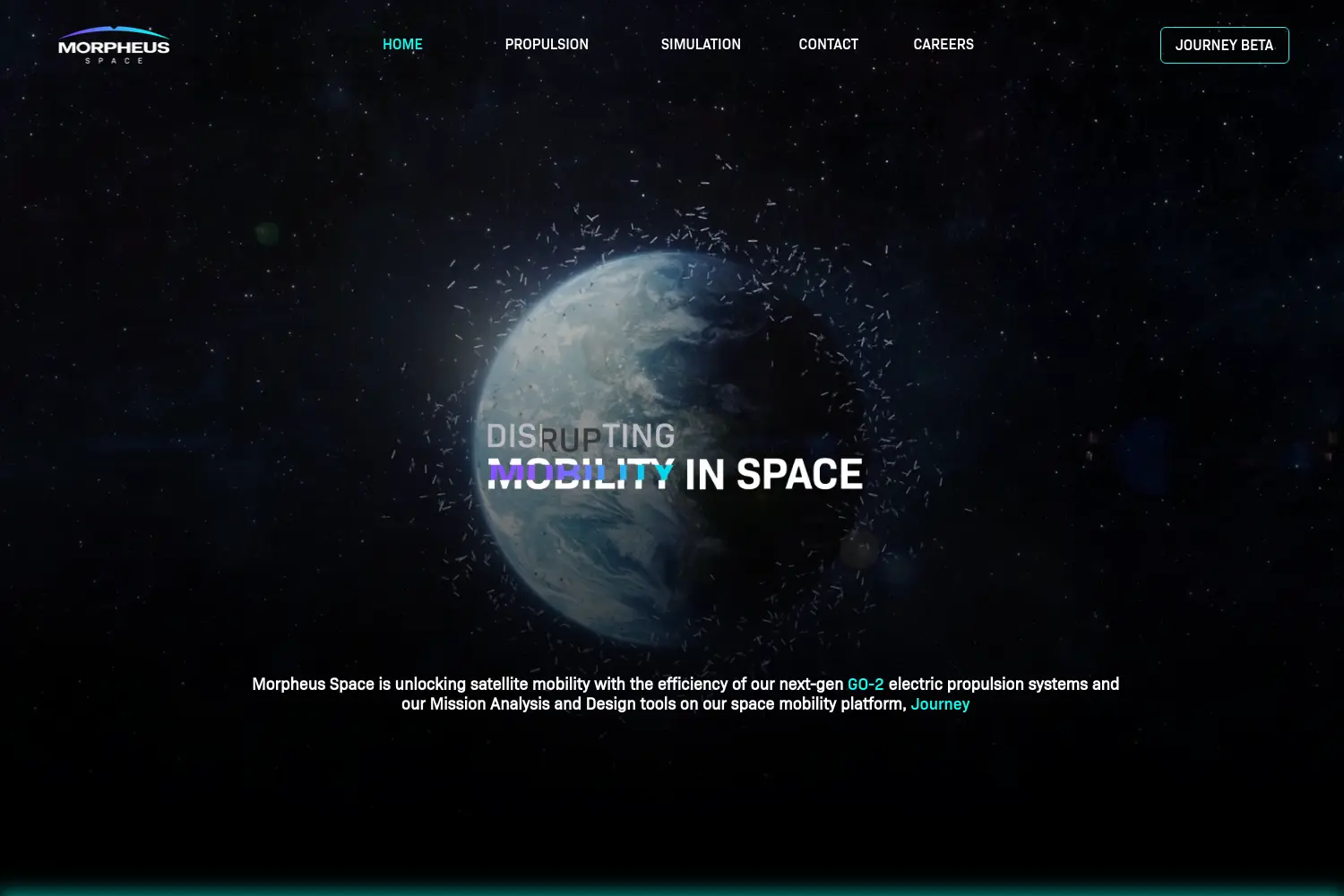 Website der Firma Morpheus Space GmbH