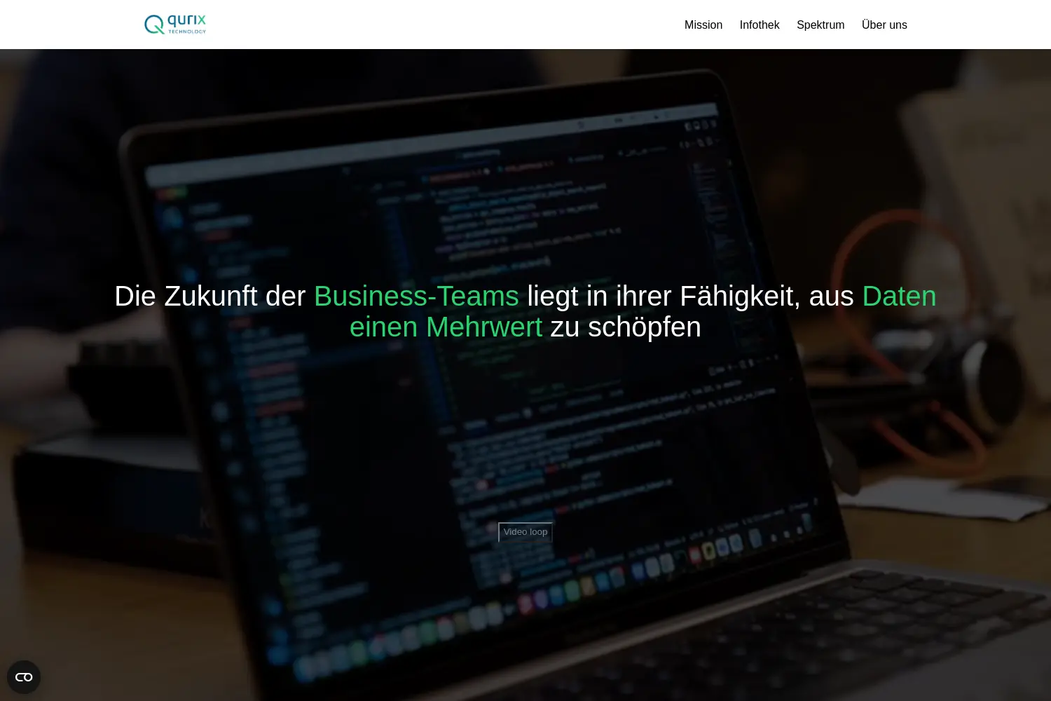 Website der Firma qurix Technology GmbH