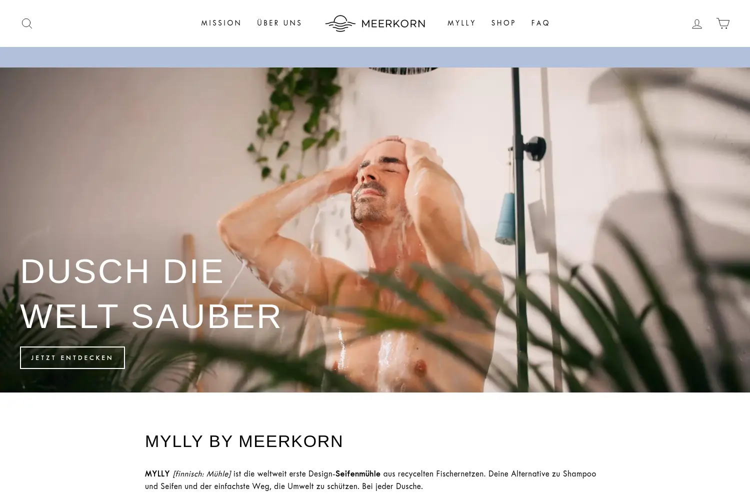 Website der Firma meerkorn GmbH