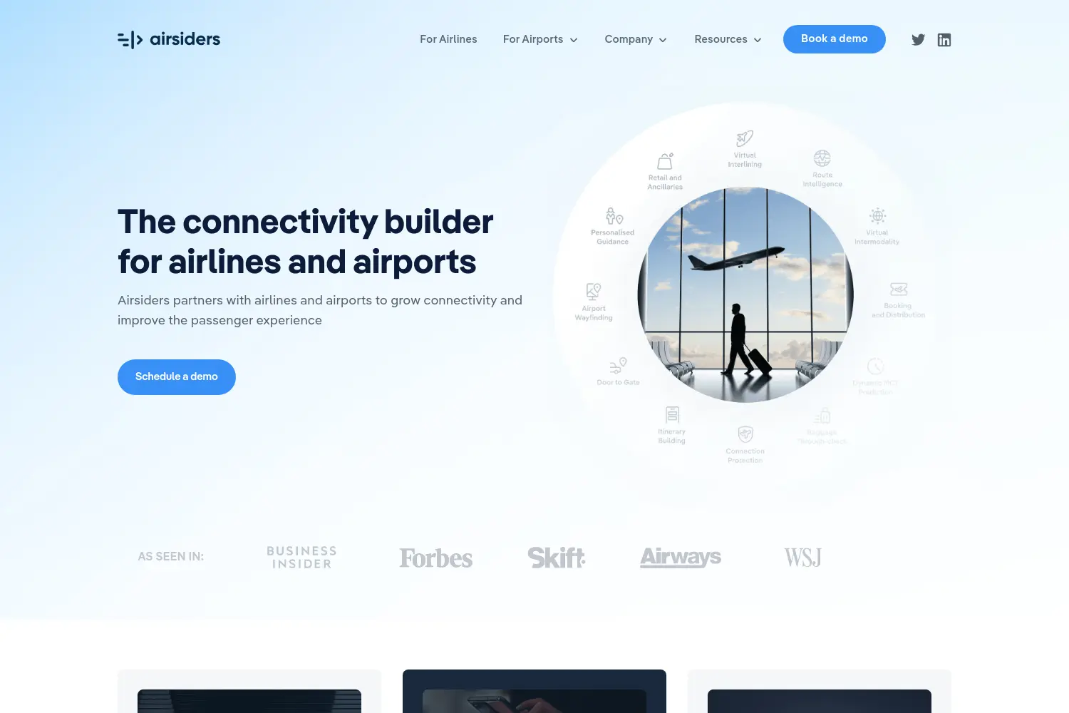 Website der Firma Airsiders GmbH