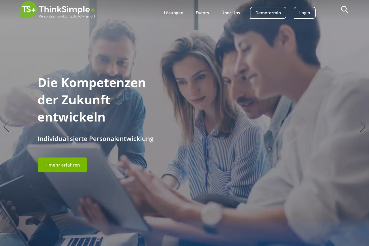 Website der Firma ThinkSimple GmbH (1/2020)