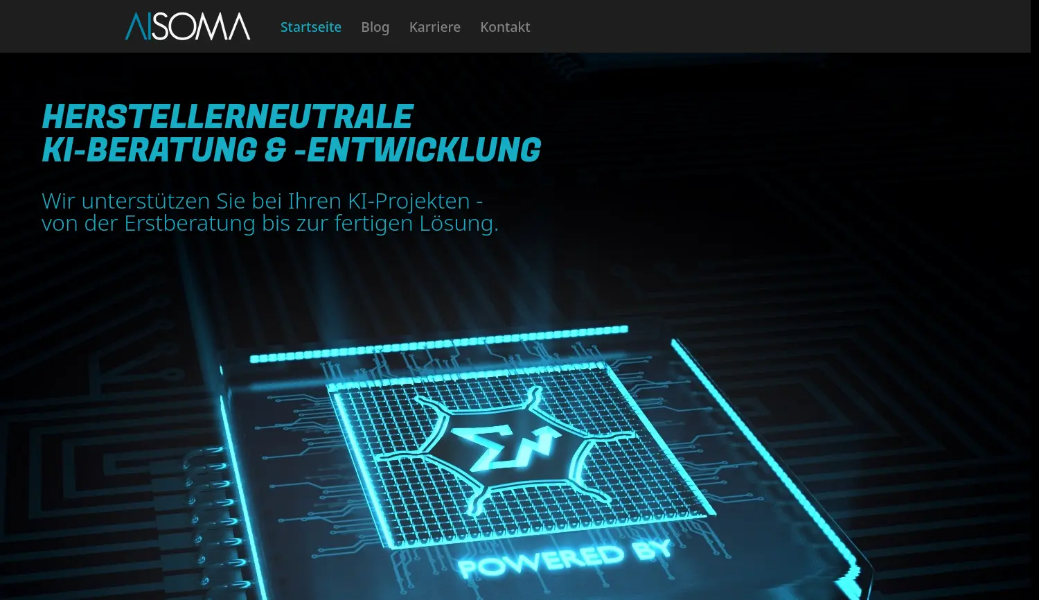 Website der Firma Aisoma AG