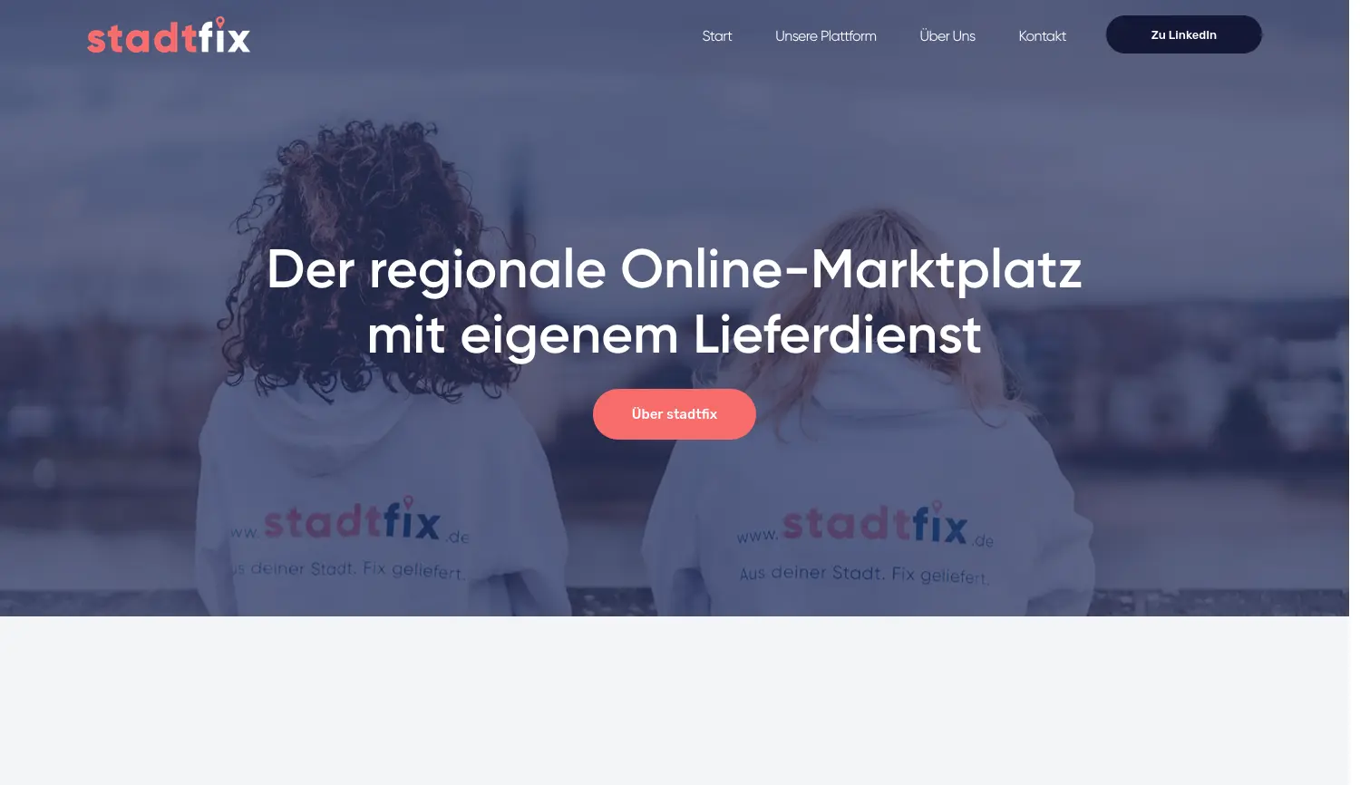 Website der Firma stadtfix GmbH