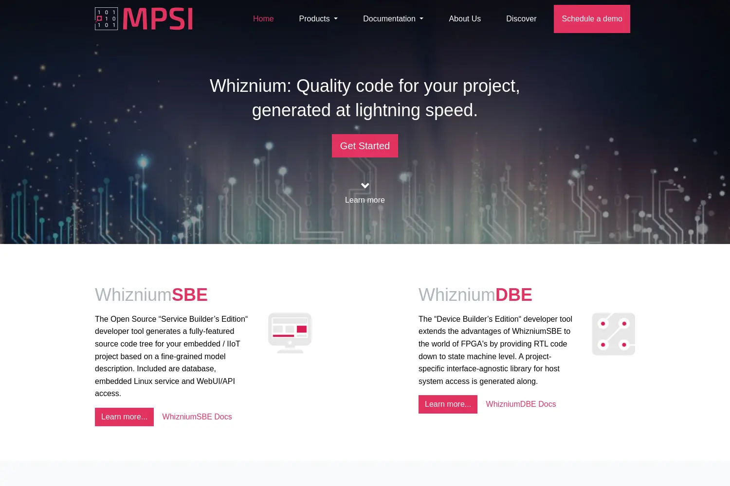 Website der Firma Mpsi Technologies GmbH