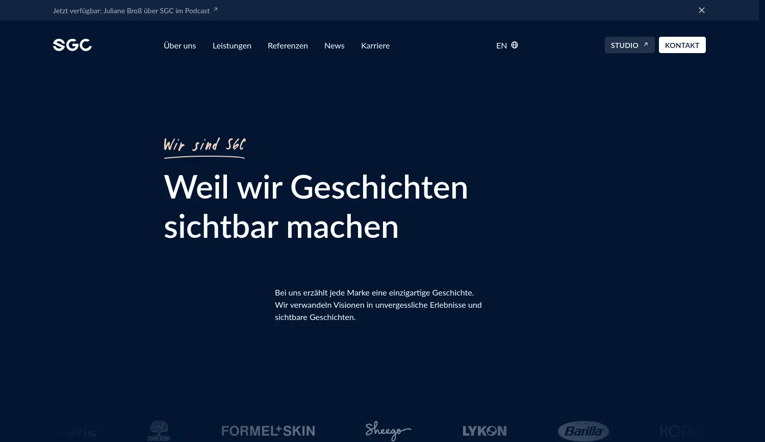 Website der Firma Stilgeflüster GmbH