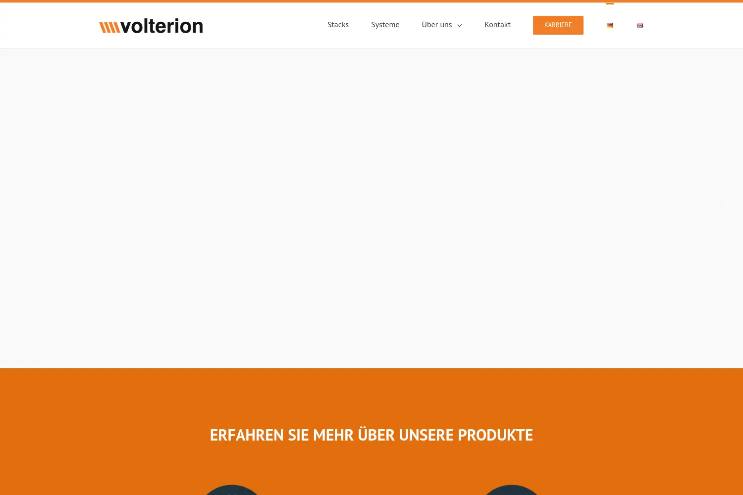 Website der Firma Volterion GmbH & Co. KG
