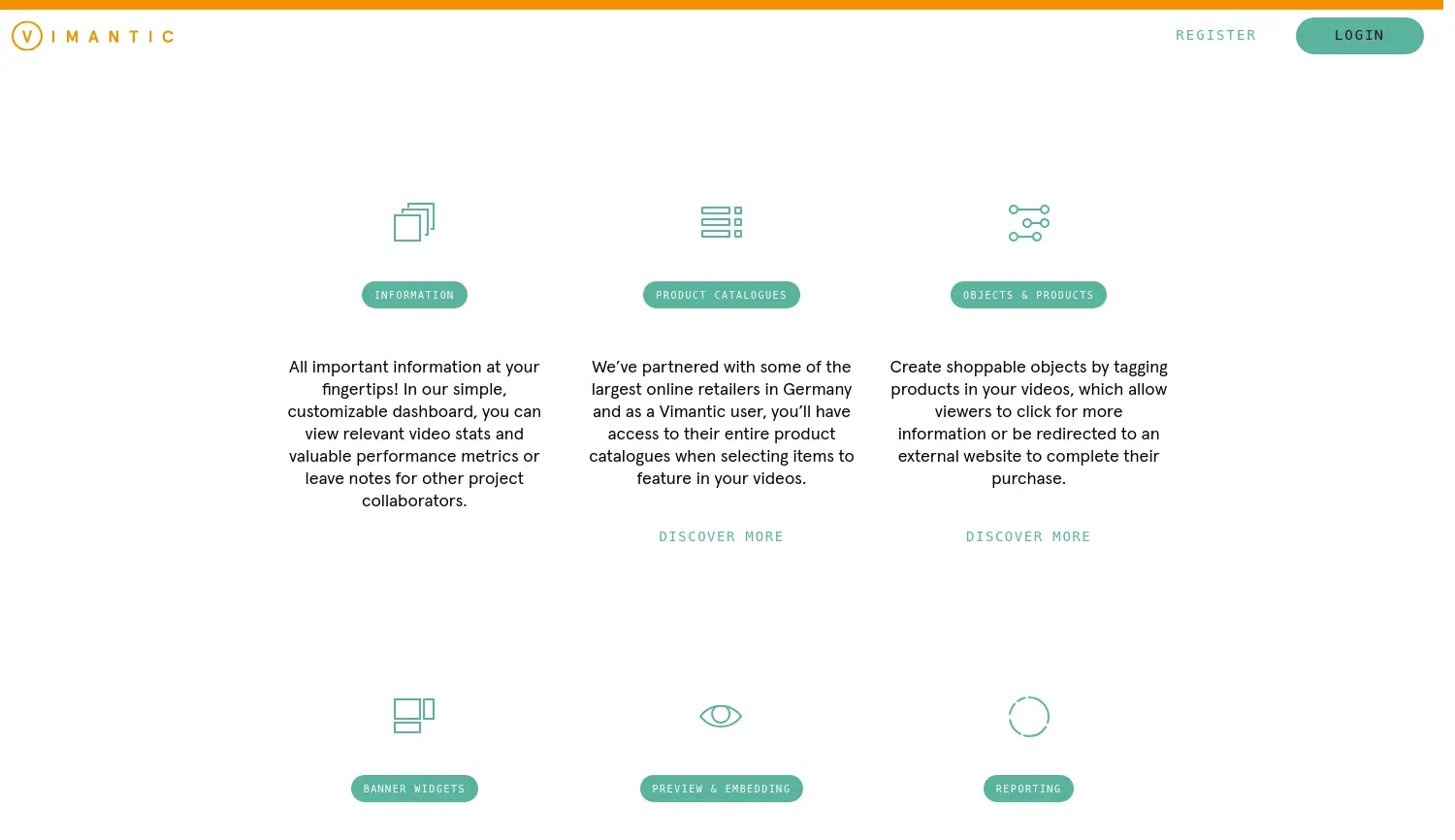 Website der Firma Vimantic GmbH
