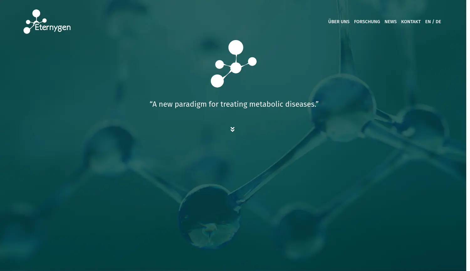 Website der Firma Eternygen GmbH