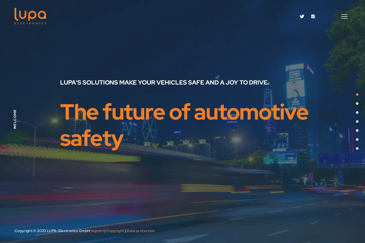 Website der Firma LUPA-Electronics GmbH