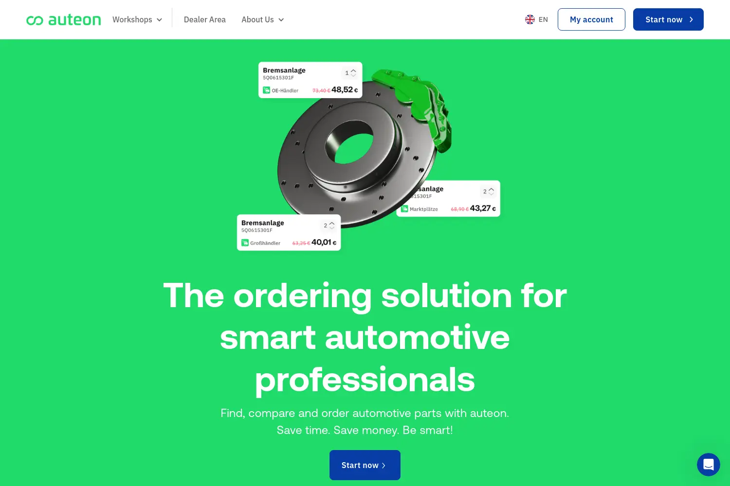 Website der Firma auteon GmbH