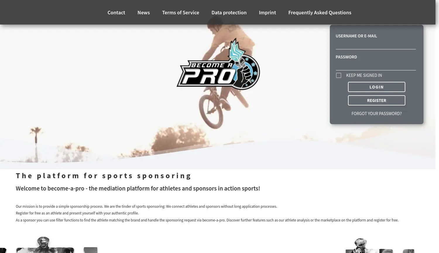 Website der Firma become-a-pro GmbH