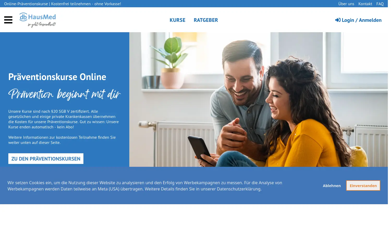 Website der Firma Dr. Becker eHealth GmbH