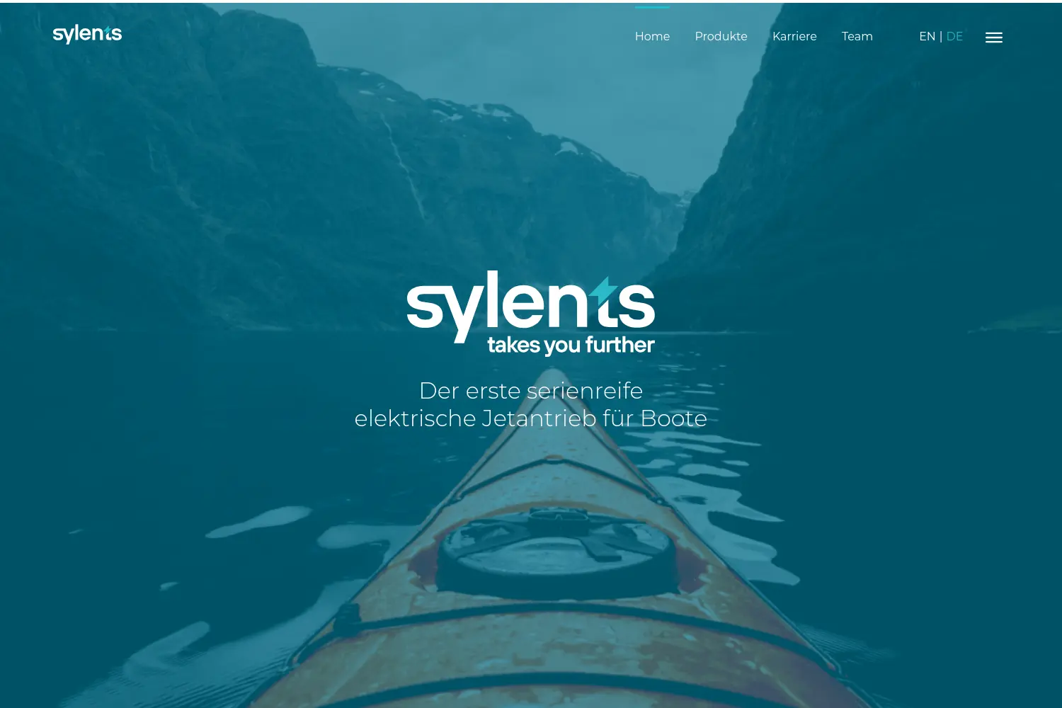 Website der Firma Verve Water Mobility GmbH