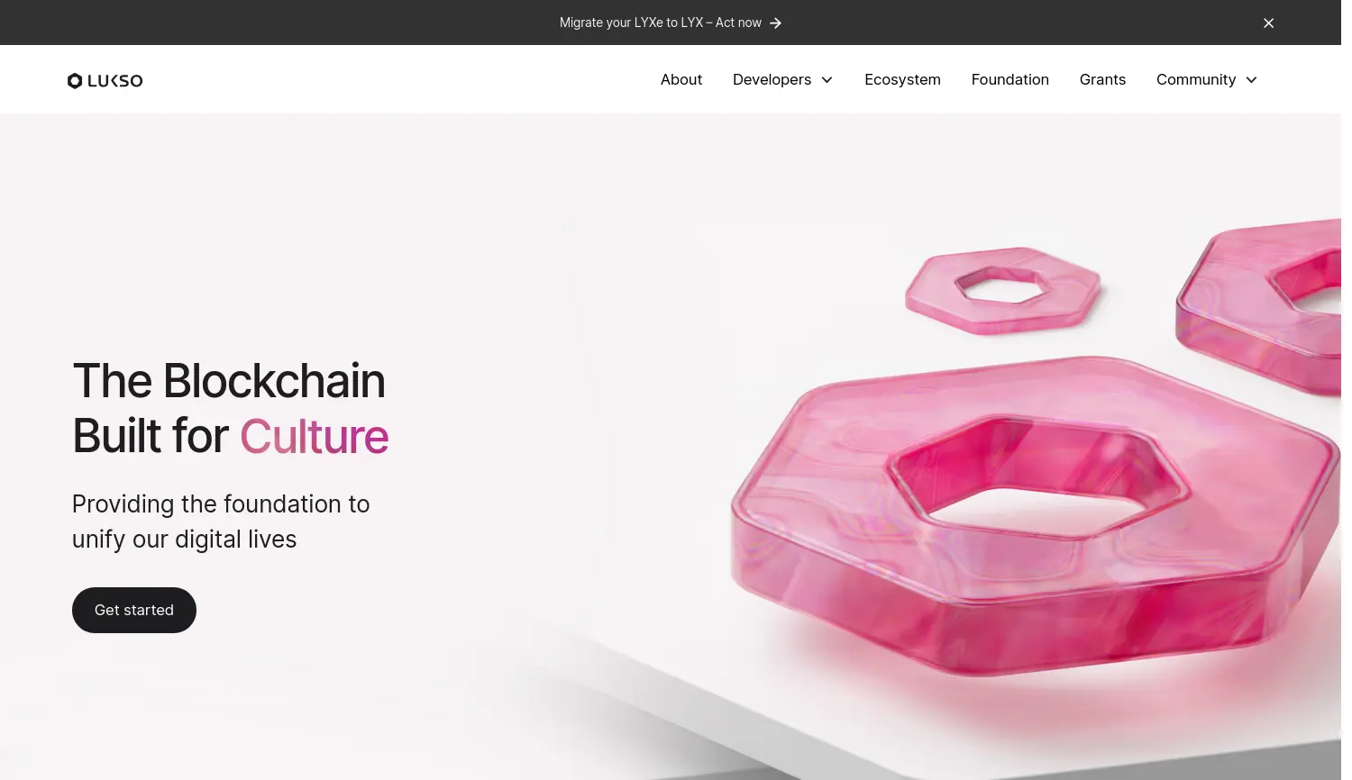 Website der Firma Lukso Blockchain GmbH