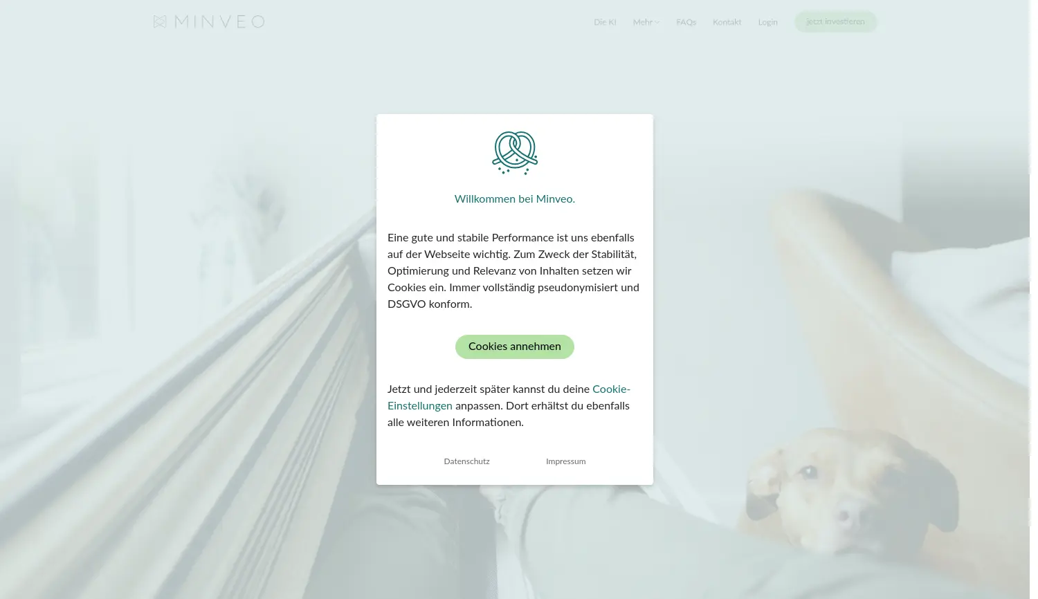 Website der Firma Minveo AG