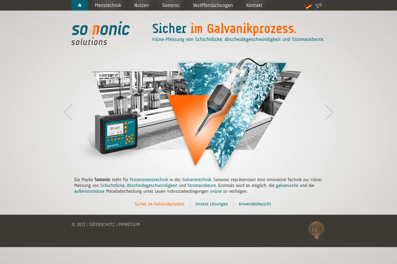 Website der Firma Collini GmbH