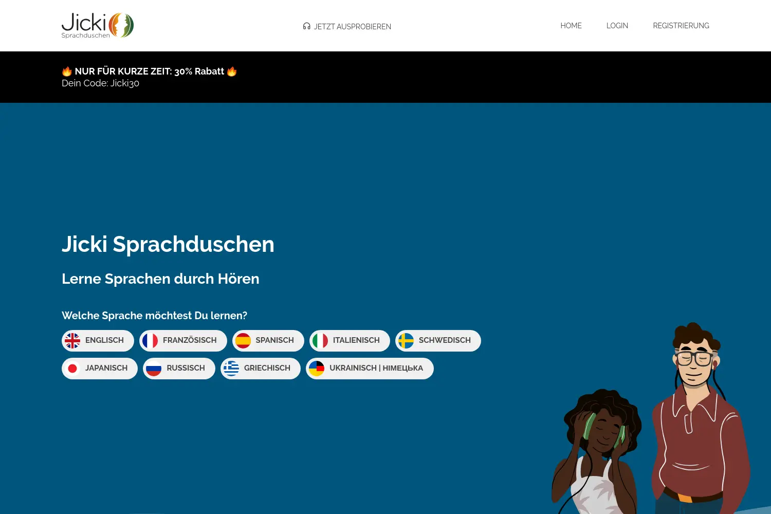 Website der Firma Jicki GmbH