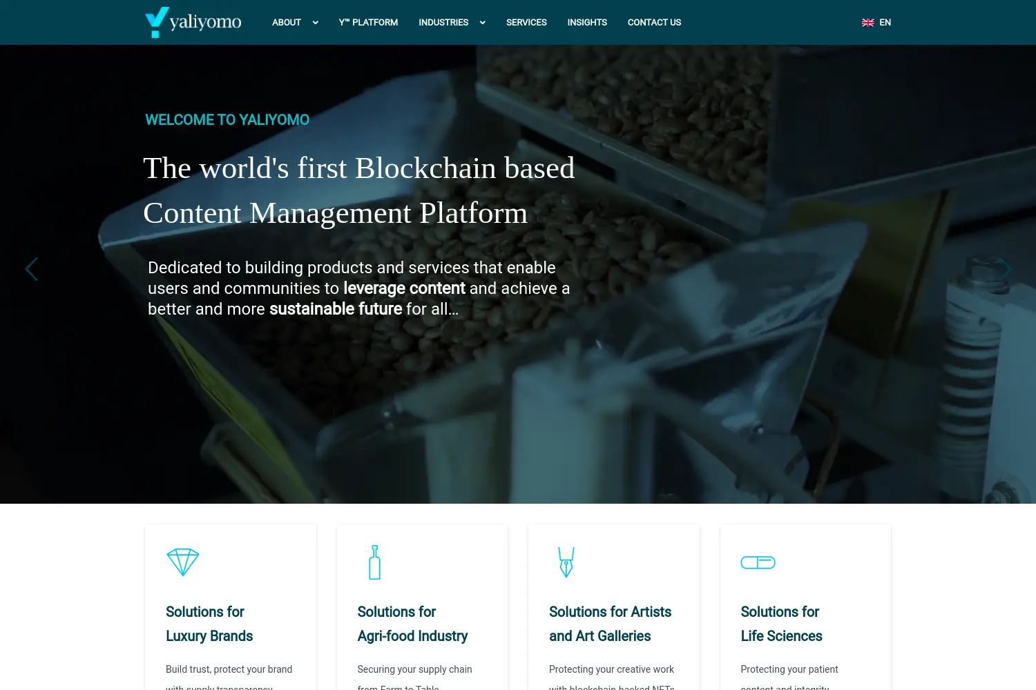 Website der Firma Yaliyomo GmbH