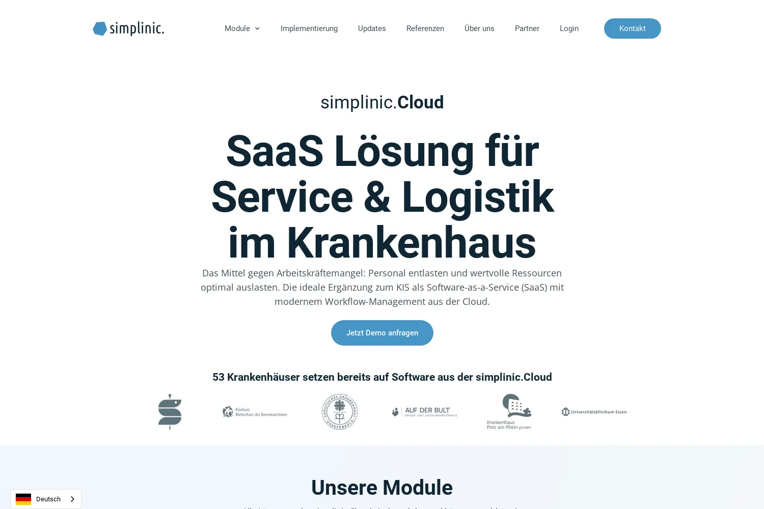 Website der Firma simplinic GmbH