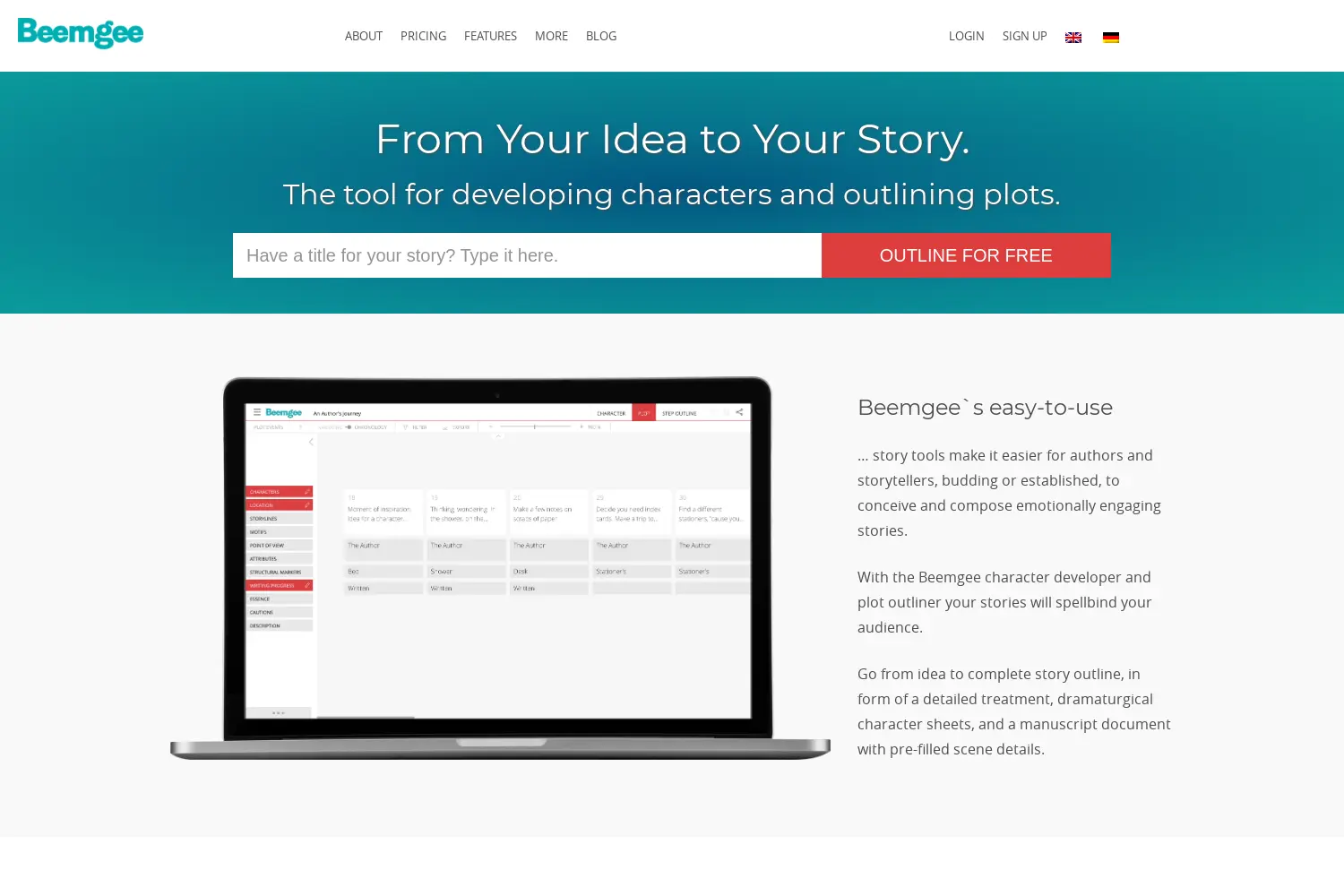 Website der Firma Beemgee GmbH