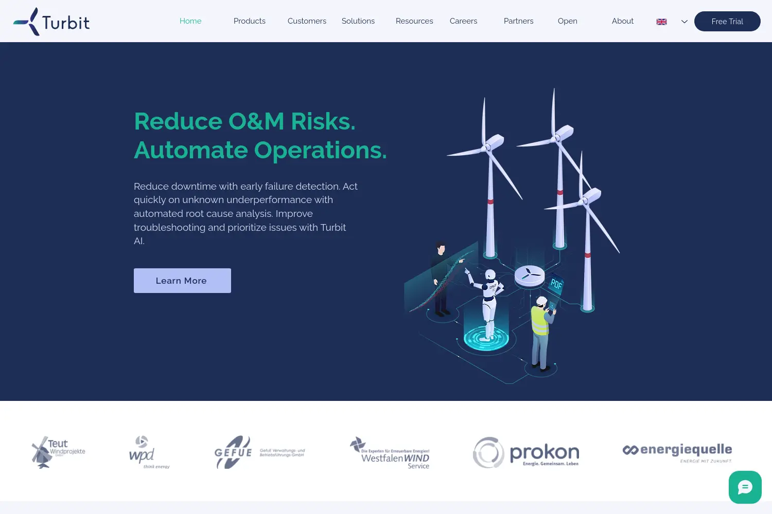 Website der Firma Turbit Systems GmbH