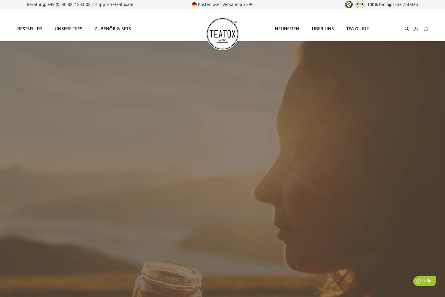 Website der Firma Purefood GmbH