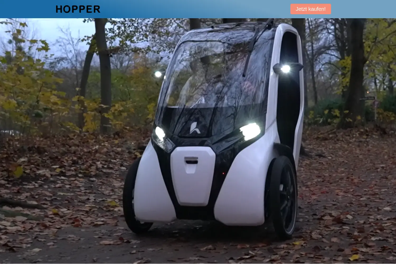 Website der Firma Hopper Mobility GmbH