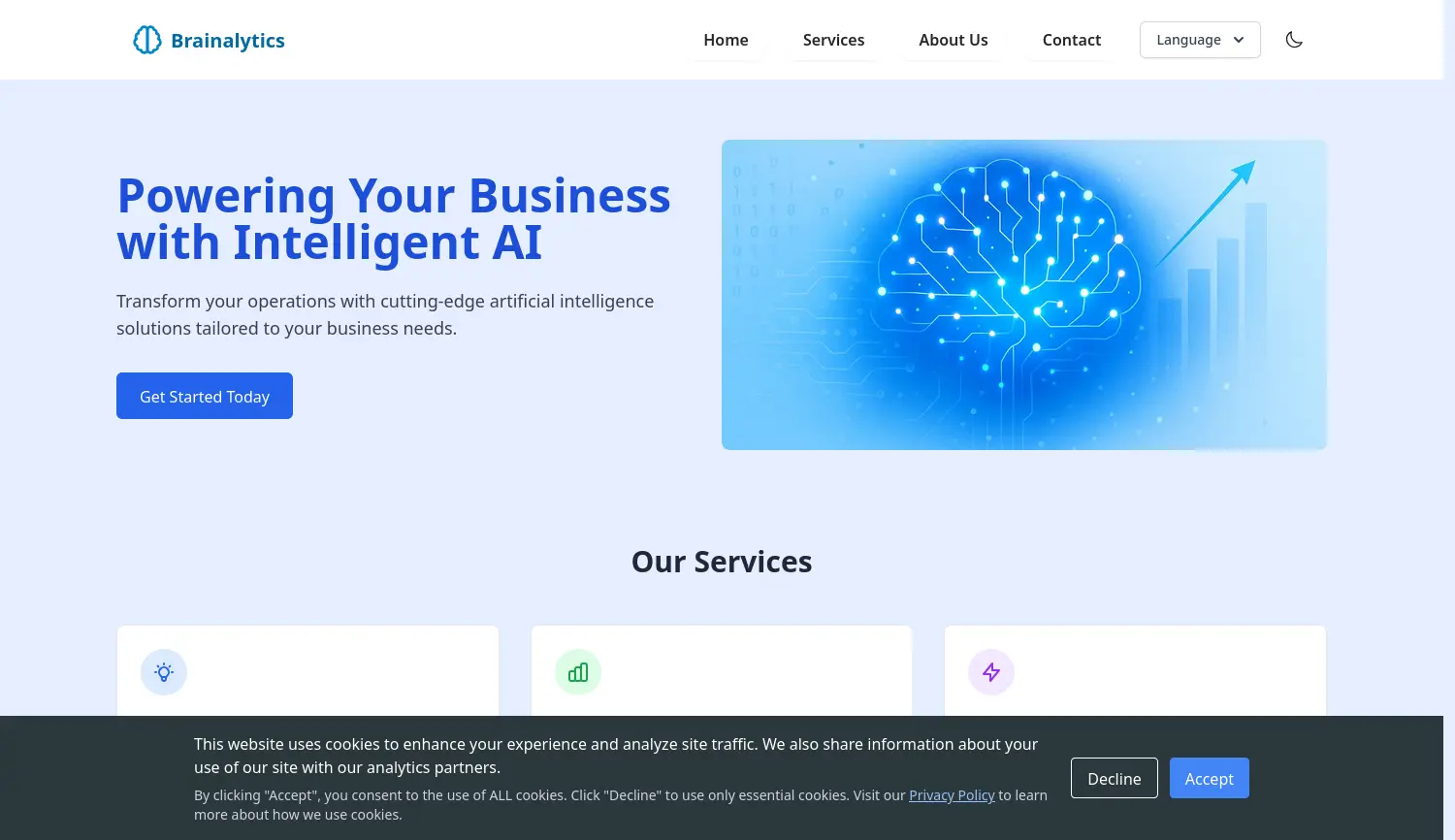 Website der Firma Brainalytics UG