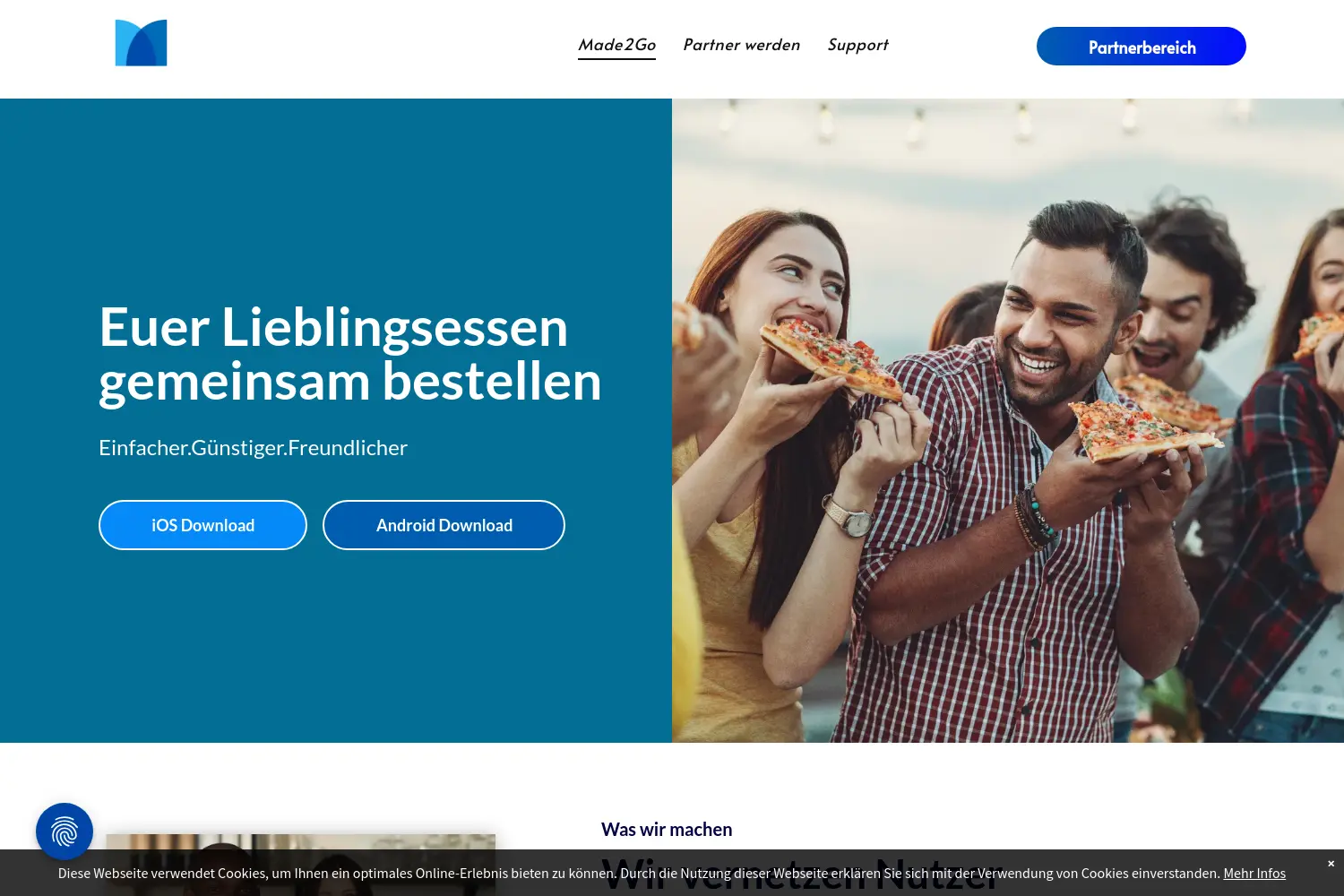 Website der Firma Made2Go UG