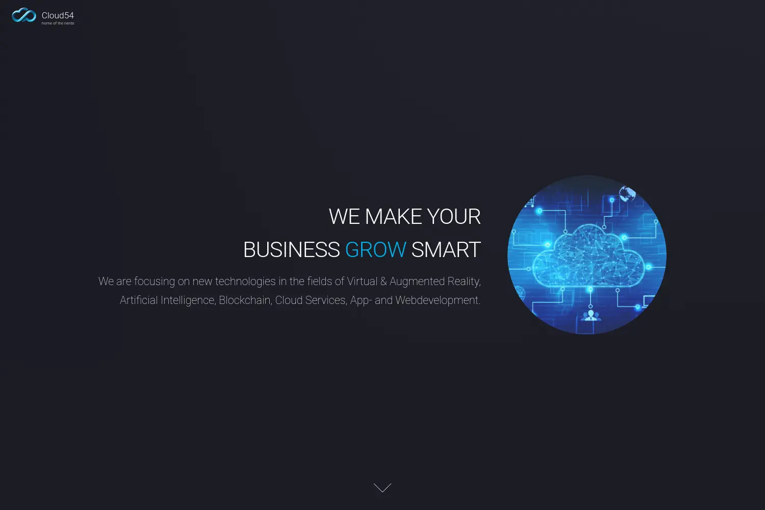 Website der Firma Cloud54 GmbH