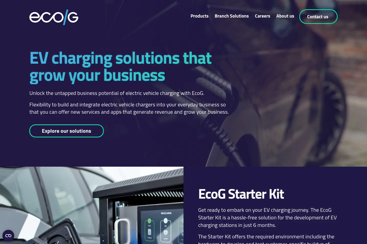 Website der Firma EcoG GmbH