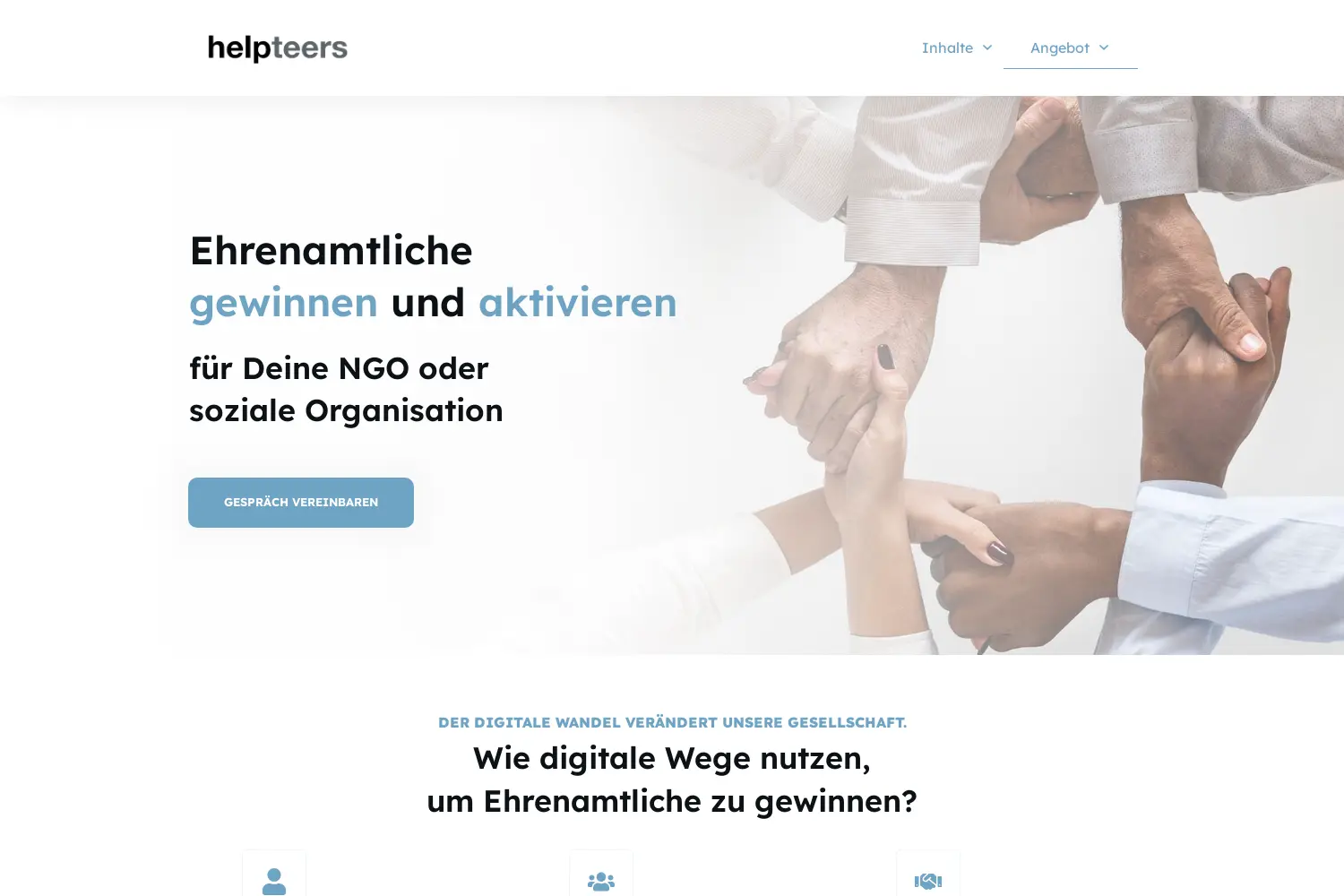 Website der Firma helpteers UG