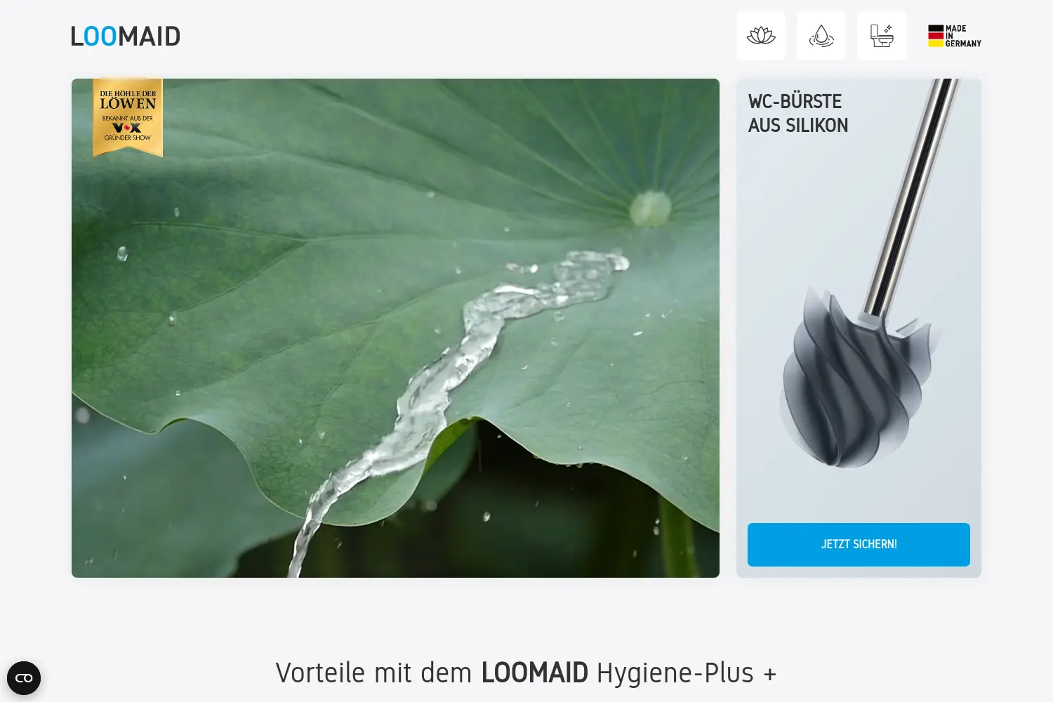 Website der Firma Loomaid GmbH