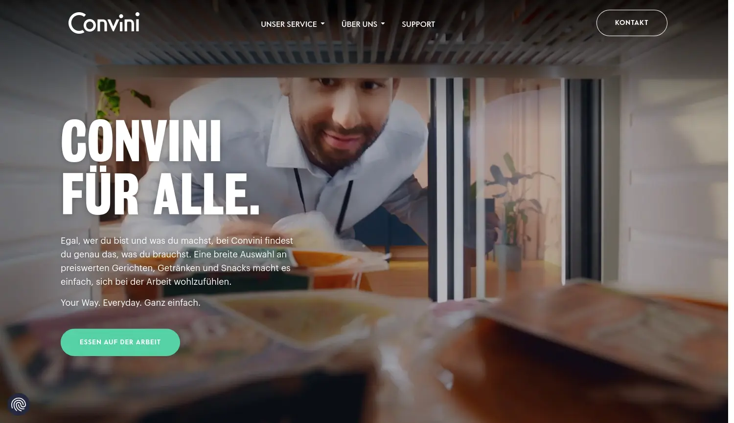 Website der Firma Convini Deutschland GmbH