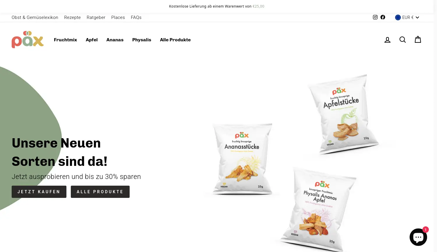 Website der Firma easyraw GmbH
