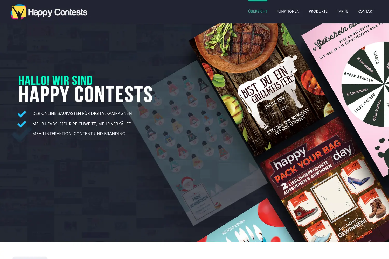 Website der Firma Happy Contests GmbH