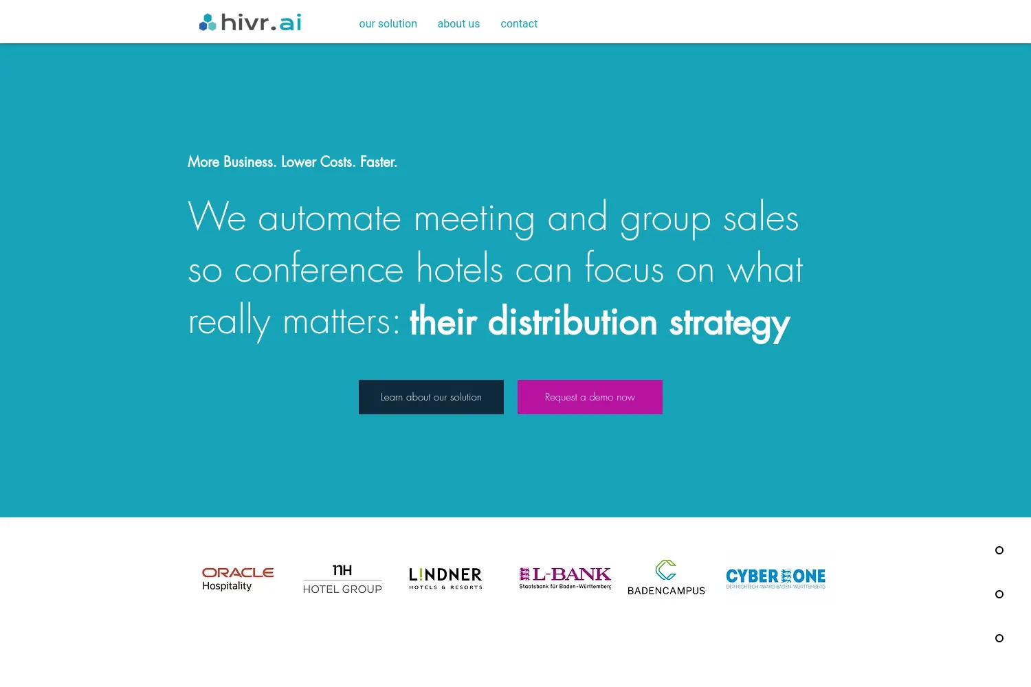 Website der Firma hivr solutions GmbH