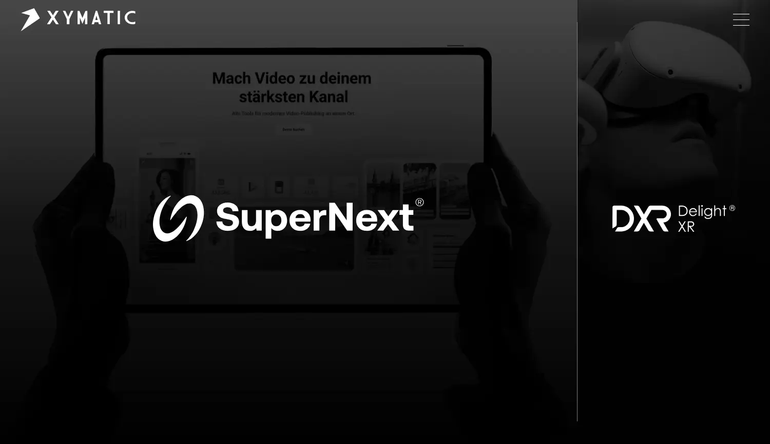 Website der Firma xymatic GmbH