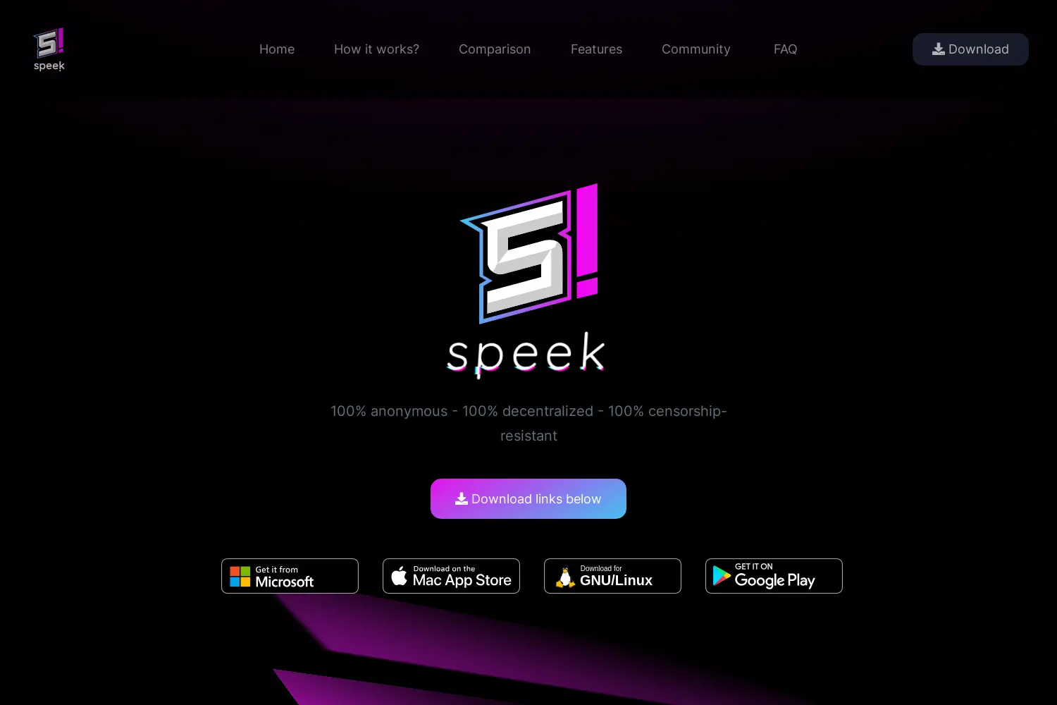 Website der Firma Speek! UG