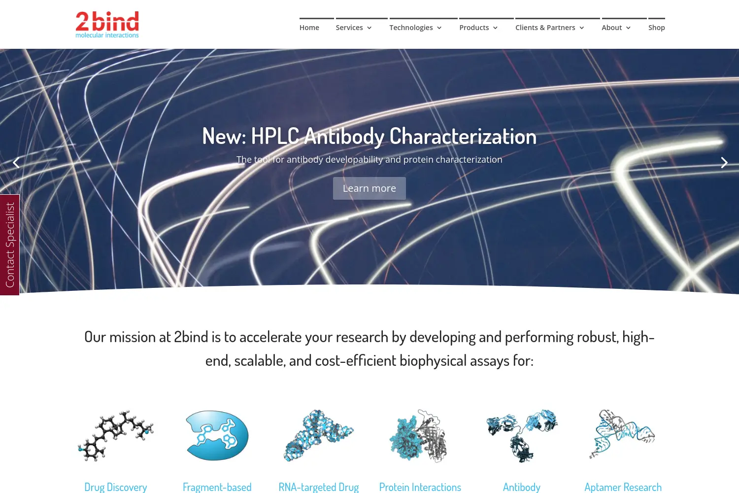 Website der Firma 2bind GmbH